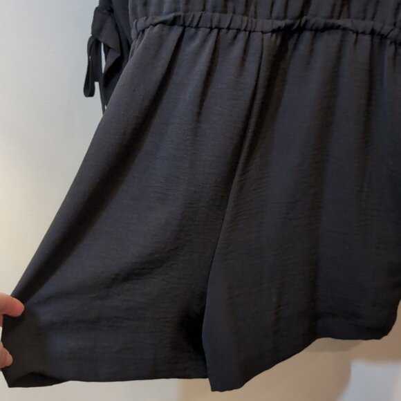 Calvin Klein Drawstring Tie Playsuit Dressy Romper Shorts 3/4 Sleeves Party - Picture 14 of 16